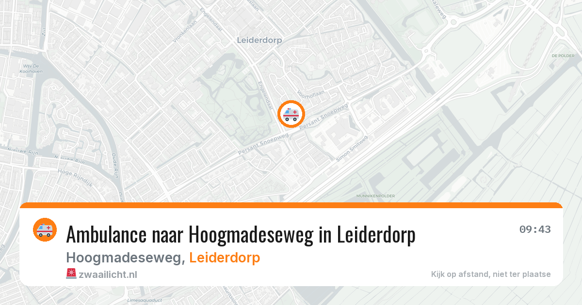 Ambulance naar Hoogmadeseweg in Leiderdorp — 6 jul 2026