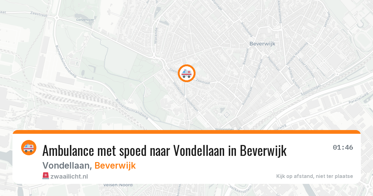 Ambulance met spoed naar Vondellaan in Beverwijk — 27 mrt 2026