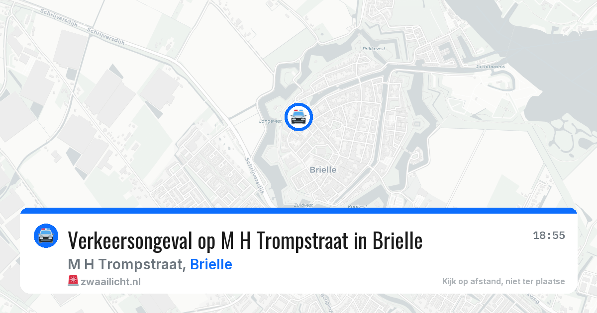 Verkeersongeval op M H Trompstraat in Brielle — 28 jul 2026