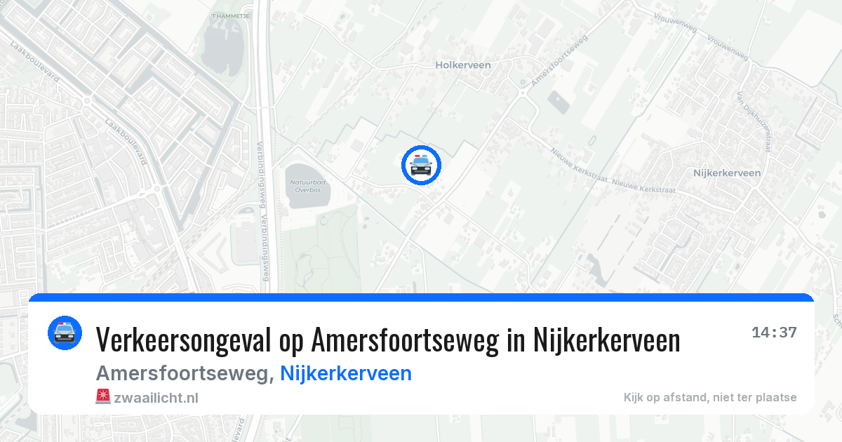 Verkeersongeval op Amersfoortseweg in Nijkerkerveen — 2 apr 2026