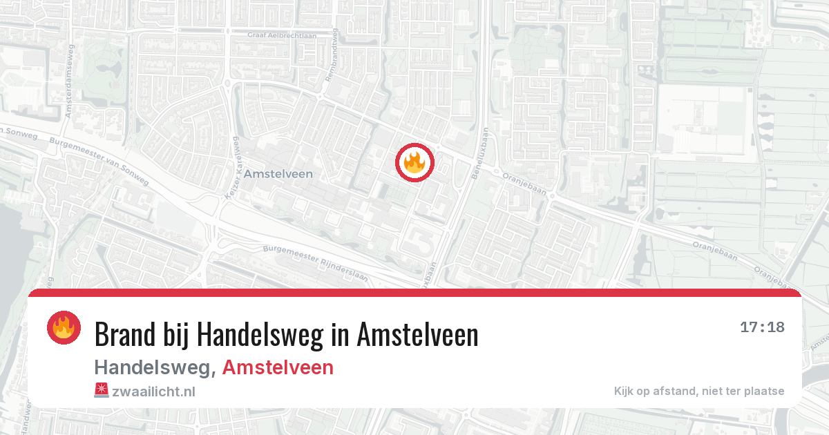 Brand bij Handelsweg in Amstelveen — 2 jul 2026