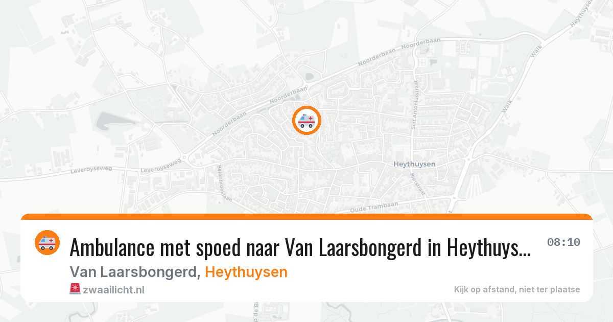 Ambulance met spoed naar Van Laarsbongerd in Heythuysen — 14 apr 2026
