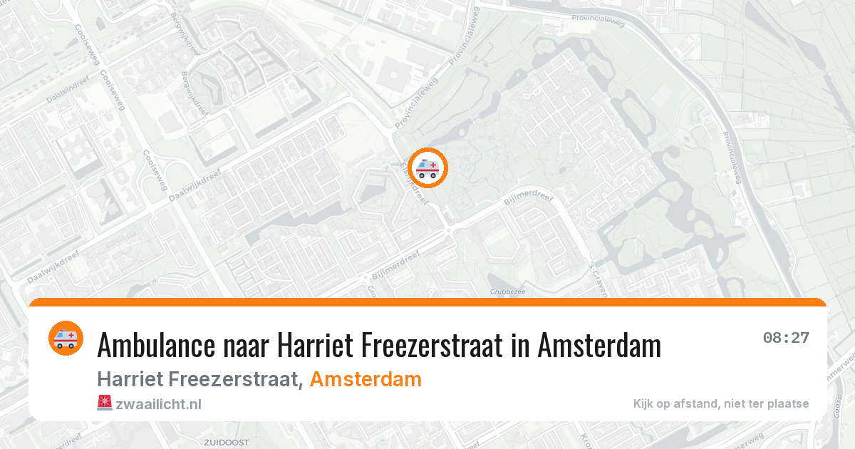 Ambulance naar Harriet Freezerstraat in Amsterdam — 4 aug 2026