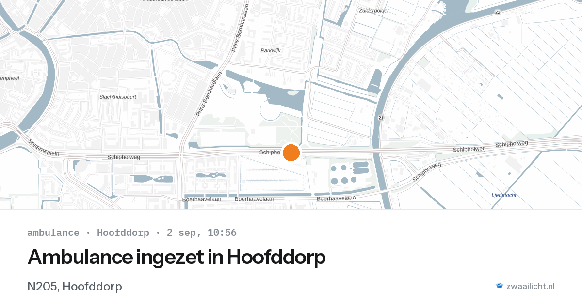 Ambulance ingezet in Hoofddorp — 2 sep 2026