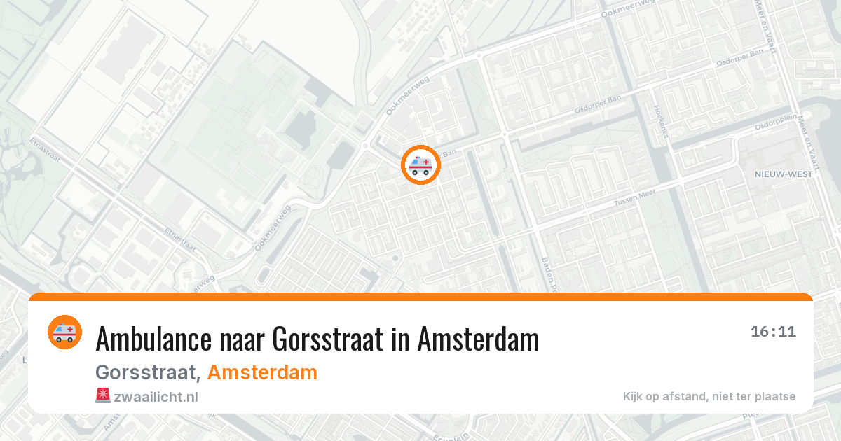 Ambulance naar Gorsstraat in Amsterdam — 13 apr 2026