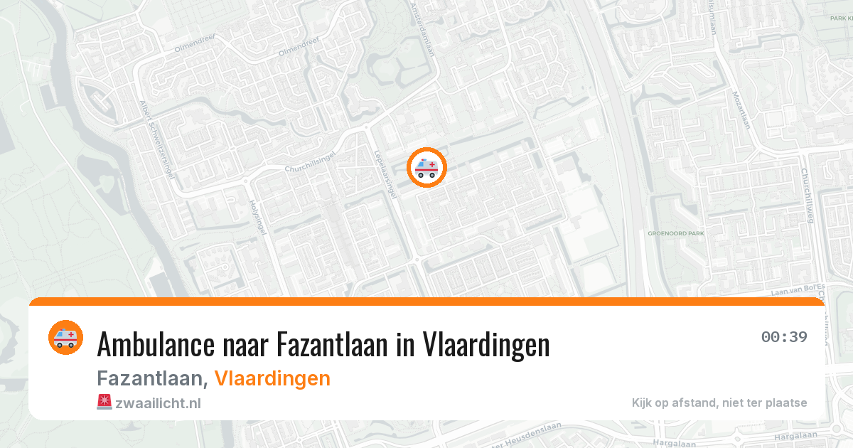Ambulance naar Fazantlaan in Vlaardingen — 6 jun 2026