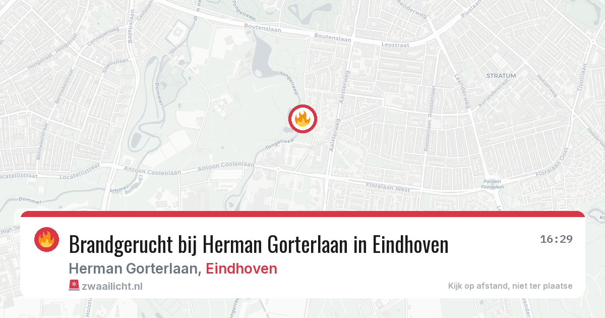 Brandgerucht bij Herman Gorterlaan in Eindhoven — 3 mrt 2026