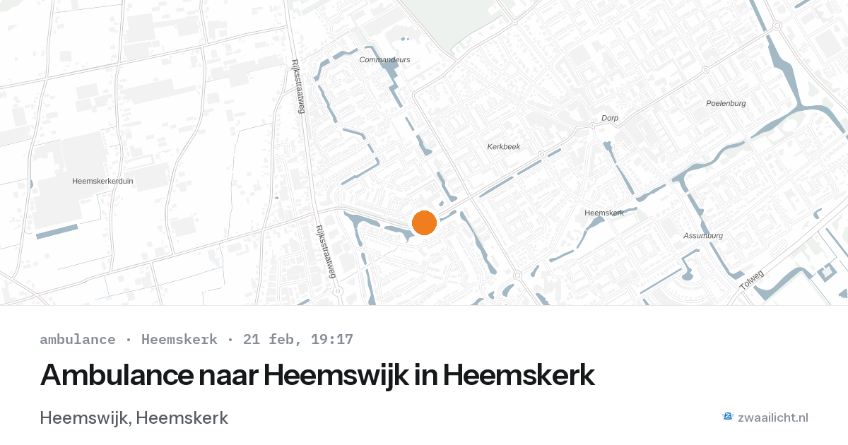 Ambulance naar Heemswijk in Heemskerk — 21 feb 2026