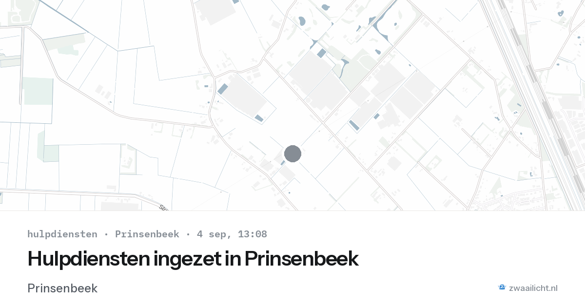 Hulpdiensten ingezet in Prinsenbeek — 4 sep 2026 | 🚨 Zwaailicht.nl