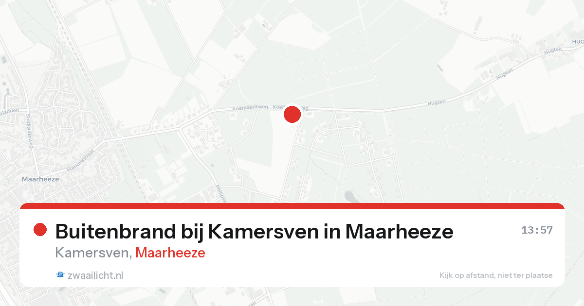 Buitenbrand bij Kamersven in Maarheeze — 24 aug 2026