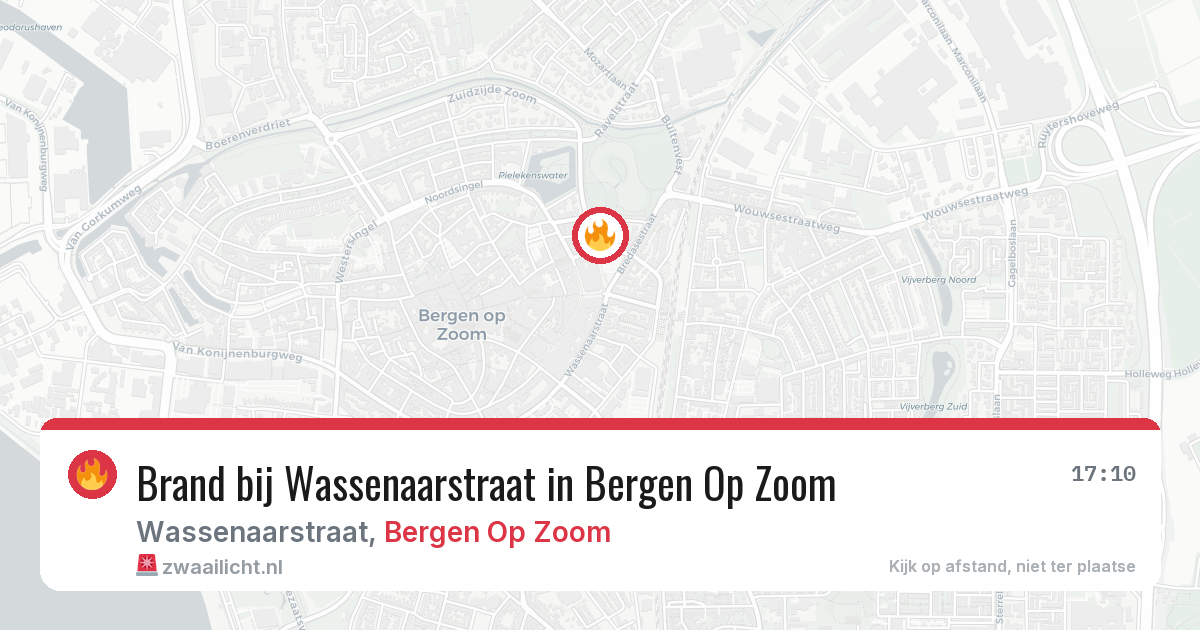 Brand bij Wassenaarstraat in Bergen Op Zoom — 6 aug 2026