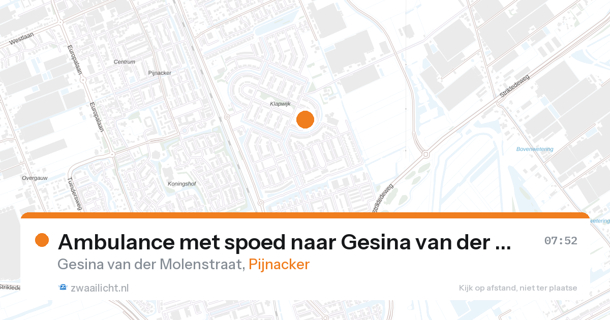 Ambulance met spoed naar Gesina van der Molenstraat in Pijnacker — 11 apr 2026