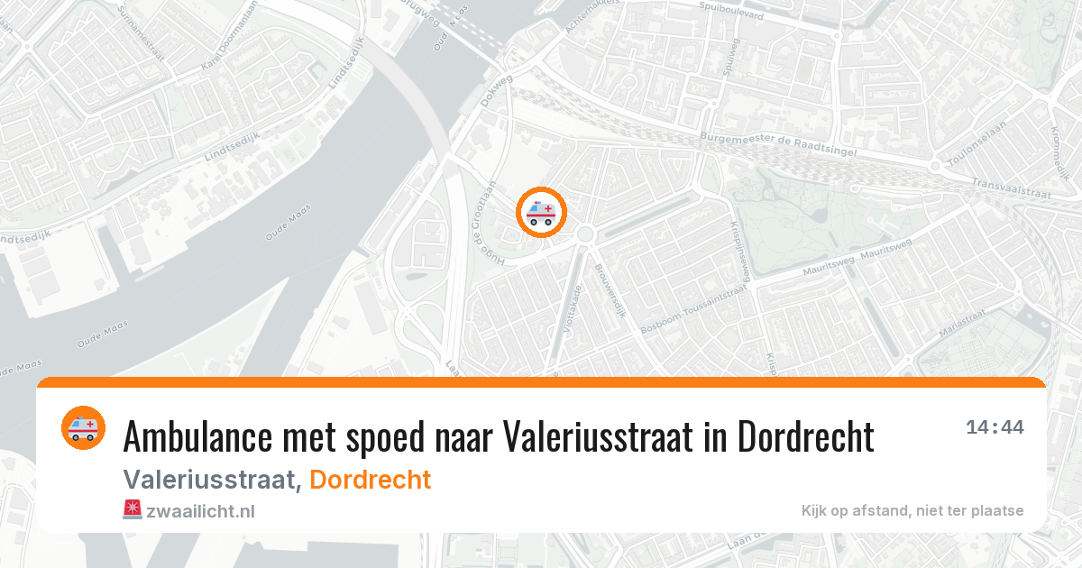 Ambulance met spoed naar Valeriusstraat in Dordrecht — 6 jul 2026