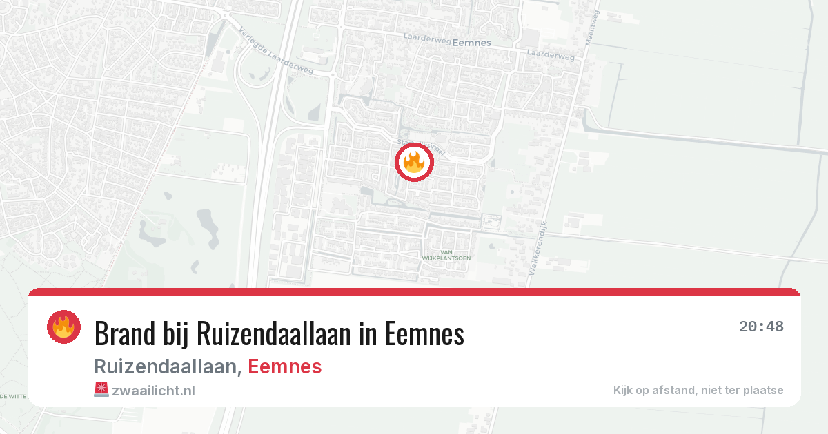 Brand bij Ruizendaallaan in Eemnes — 27 apr 2026