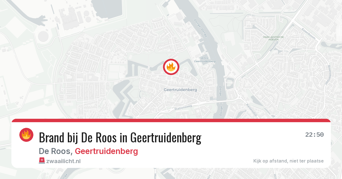 Brand bij De Roos in Geertruidenberg — 1 jul 2026