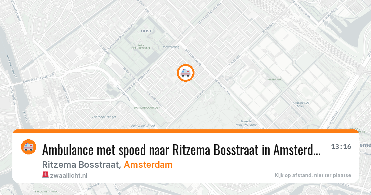 Ambulance met spoed naar Ritzema Bosstraat in Amsterdam — 8 feb 2026