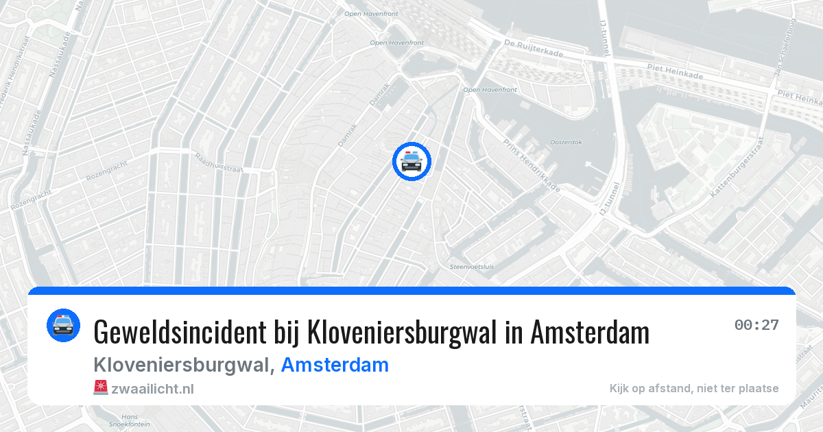 Geweldsincident bij Kloveniersburgwal in Amsterdam — 28 mei 2026