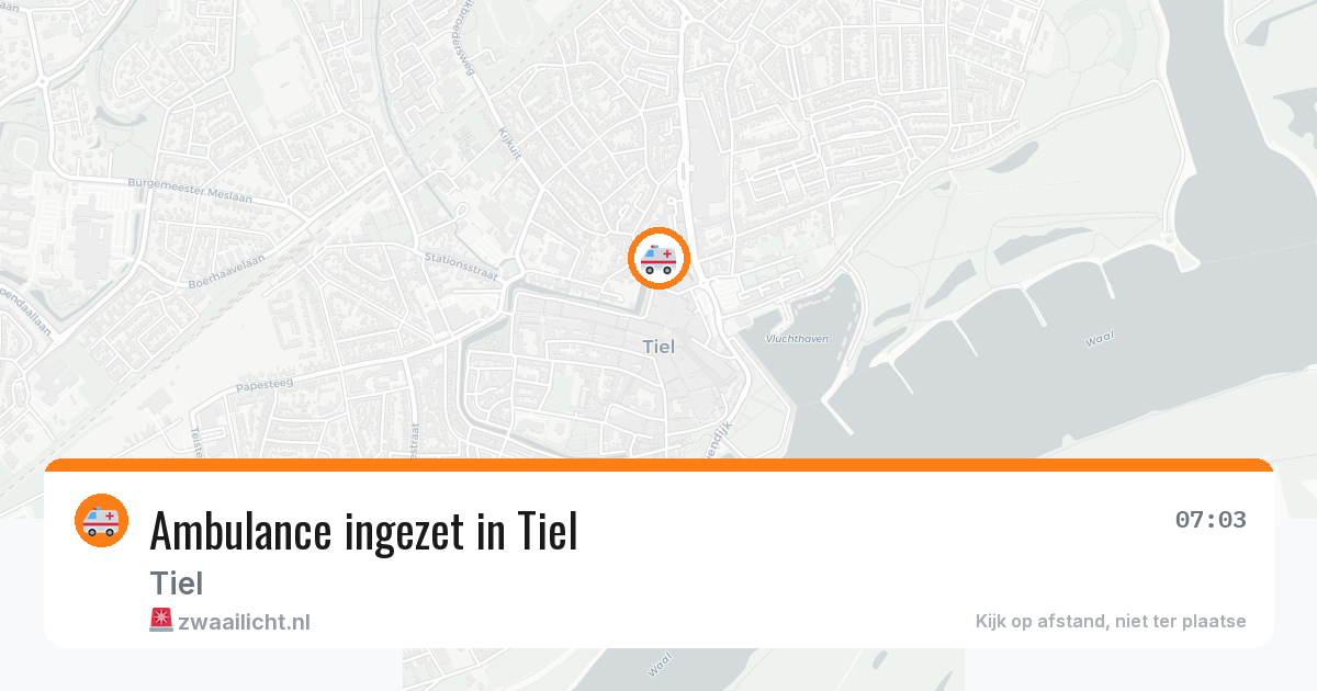 Ambulance ingezet in Tiel — 15 jul 2026