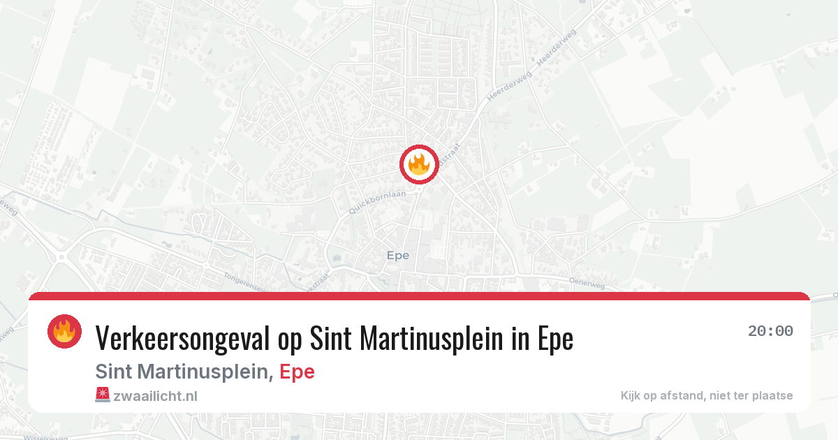 Verkeersongeval op Sint Martinusplein in Epe — 13 aug 2026