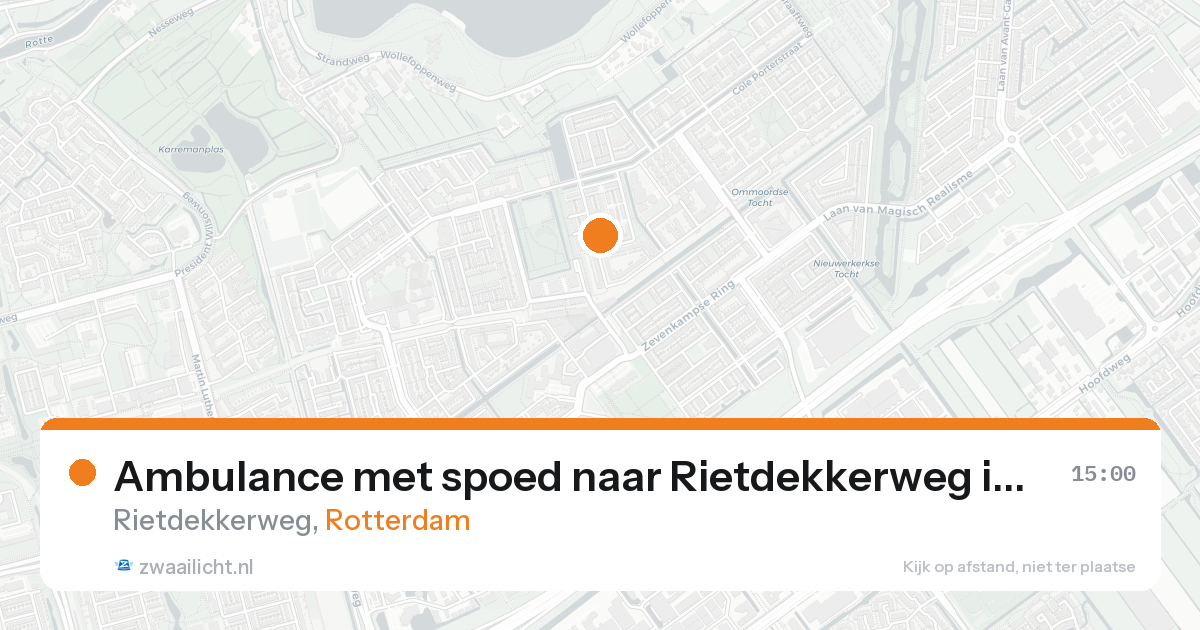 Ambulance met spoed naar Rietdekkerweg in Rotterdam — 29 mei 2026