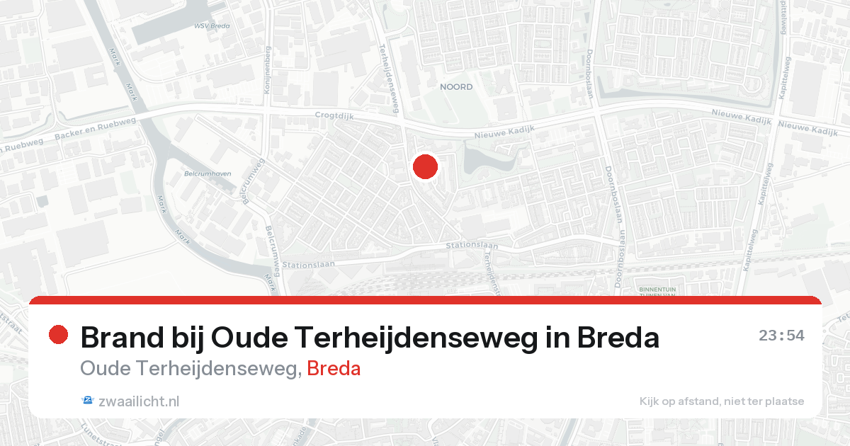 Brand bij Oude Terheijdenseweg in Breda — 16 aug 2026