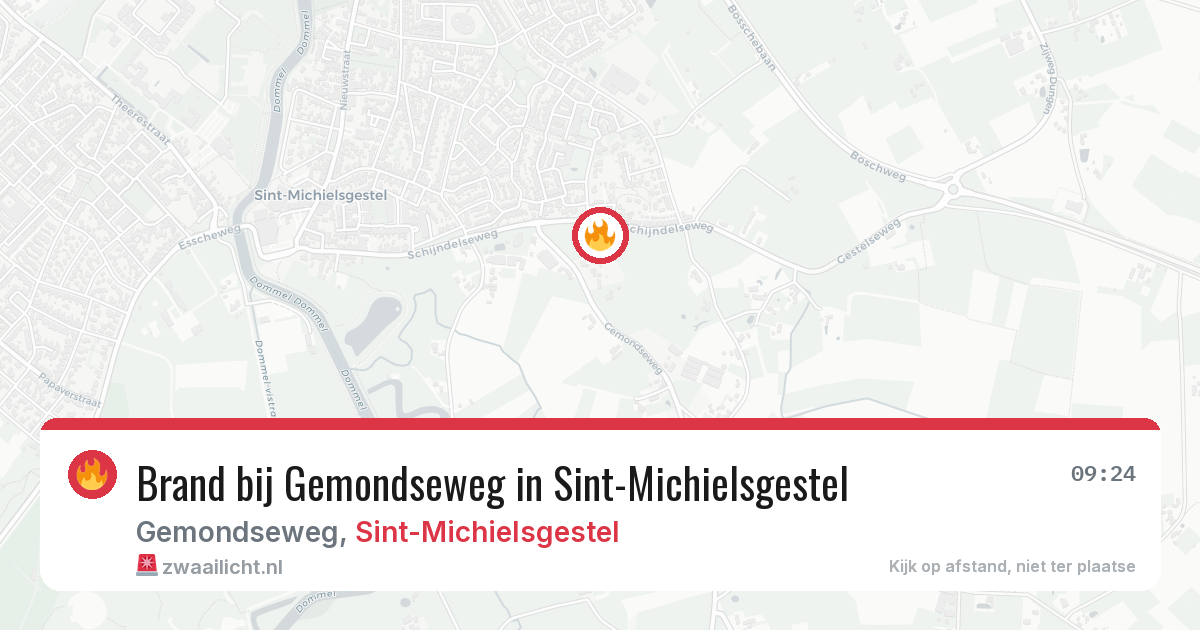 Brand bij Gemondseweg in Sint-Michielsgestel — 28 jun 2026