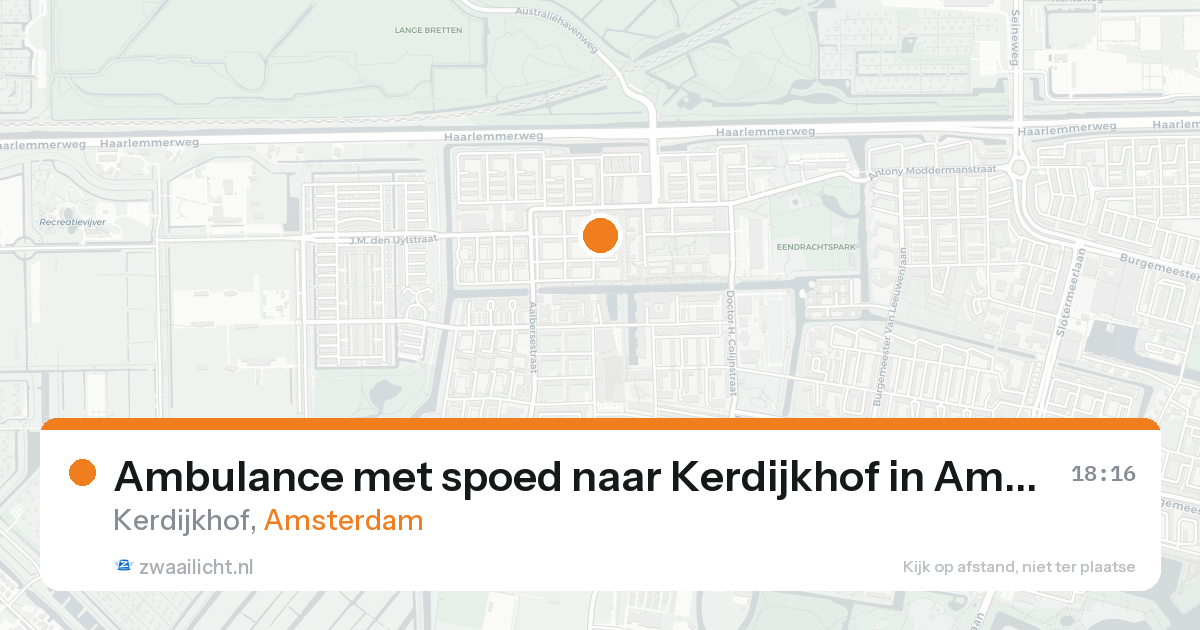 Ambulance met spoed naar Kerdijkhof in Amsterdam — 22 jul 2026