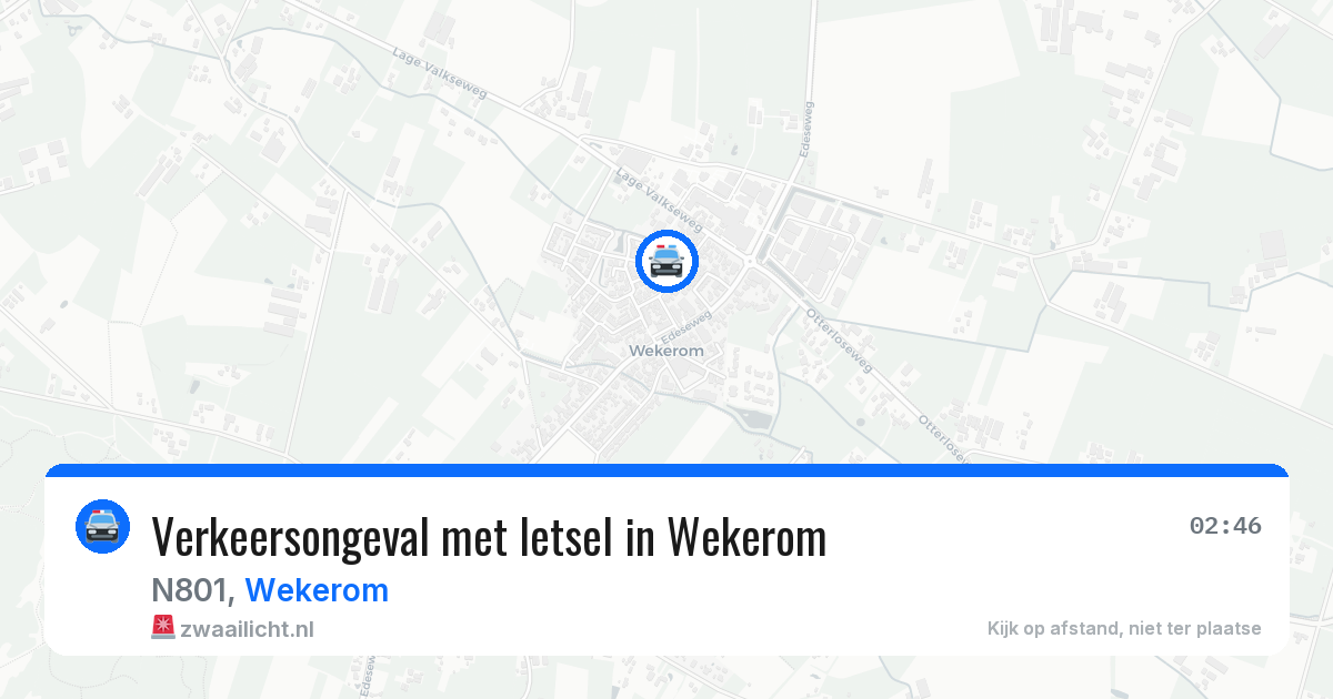 Verkeersongeval met letsel in Wekerom — 5 apr 2026