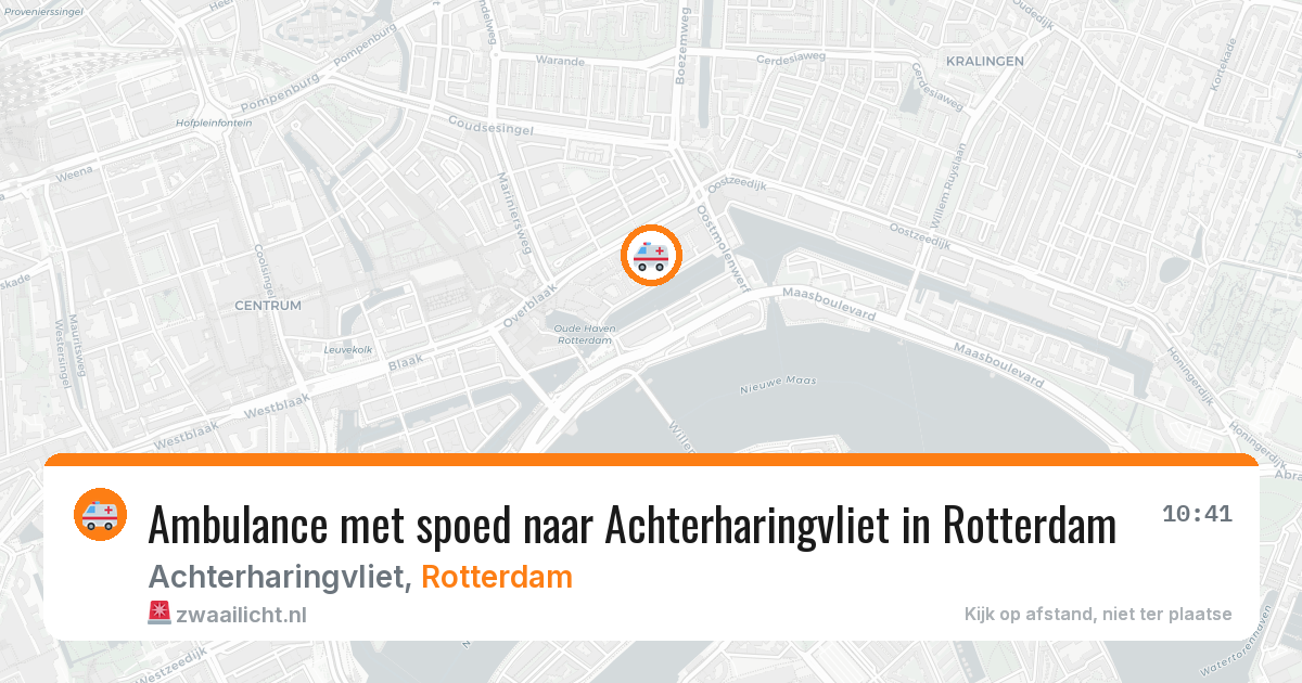 Ambulance met spoed naar Achterharingvliet in Rotterdam — 18 mei 2026