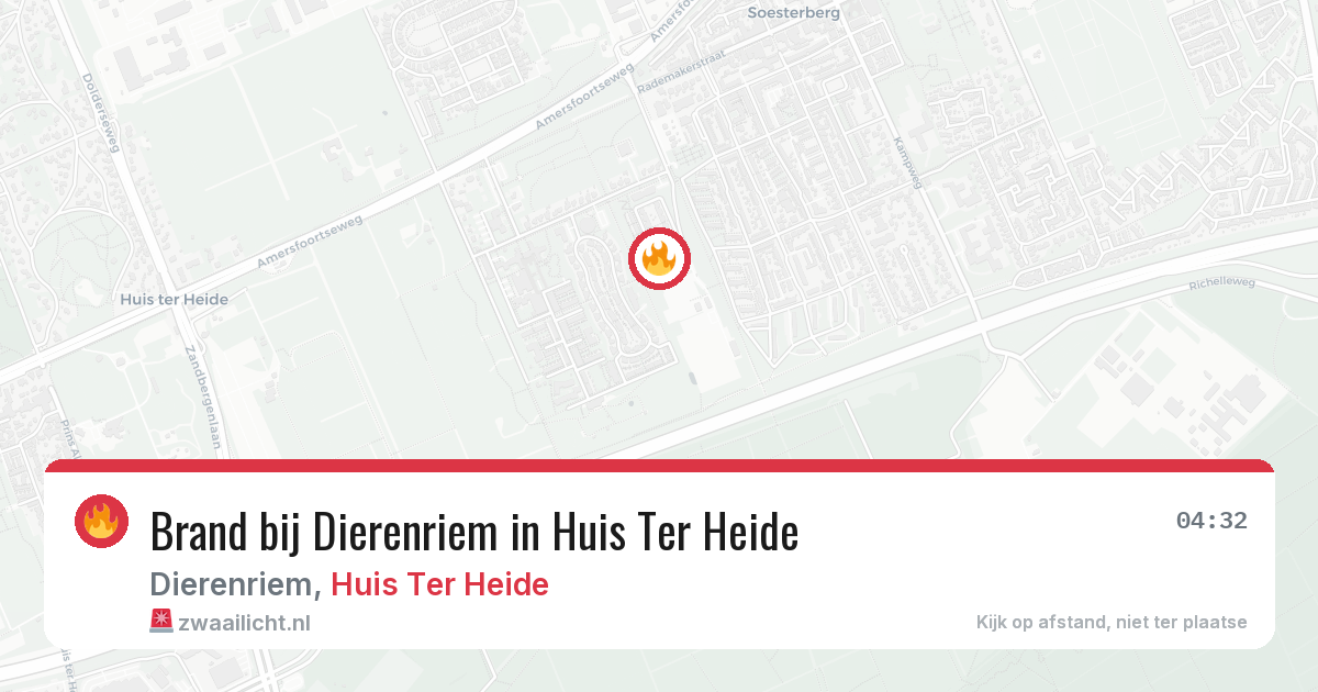 Brand bij Dierenriem in Huis Ter Heide — 28 jul 2026