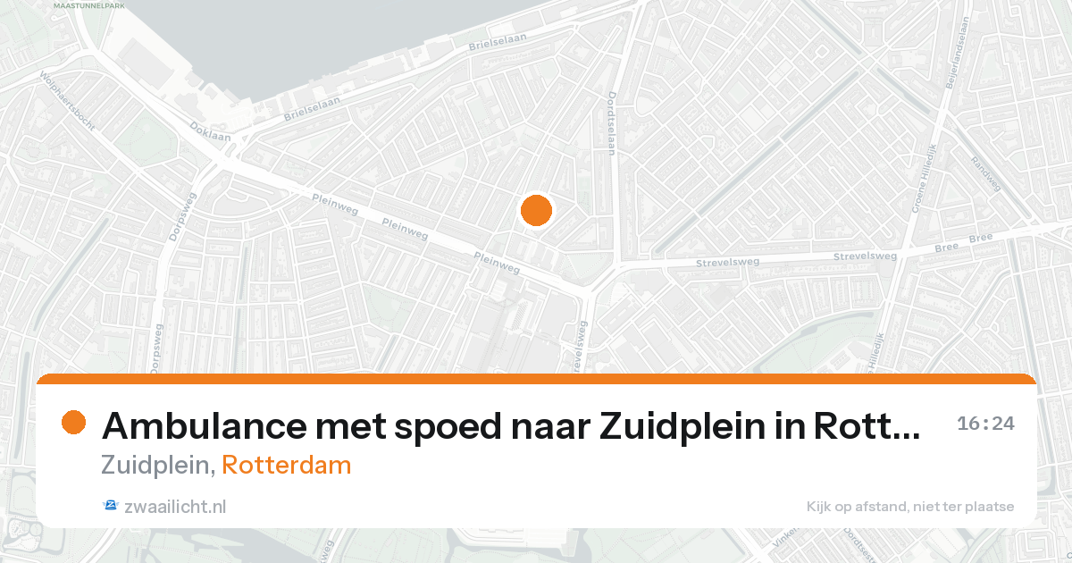 Ambulance met spoed naar Zuidplein in Rotterdam — 15 aug 2026