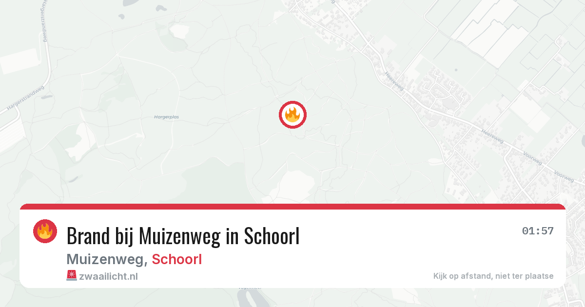 Brand bij Muizenweg in Schoorl — 17 jul 2026