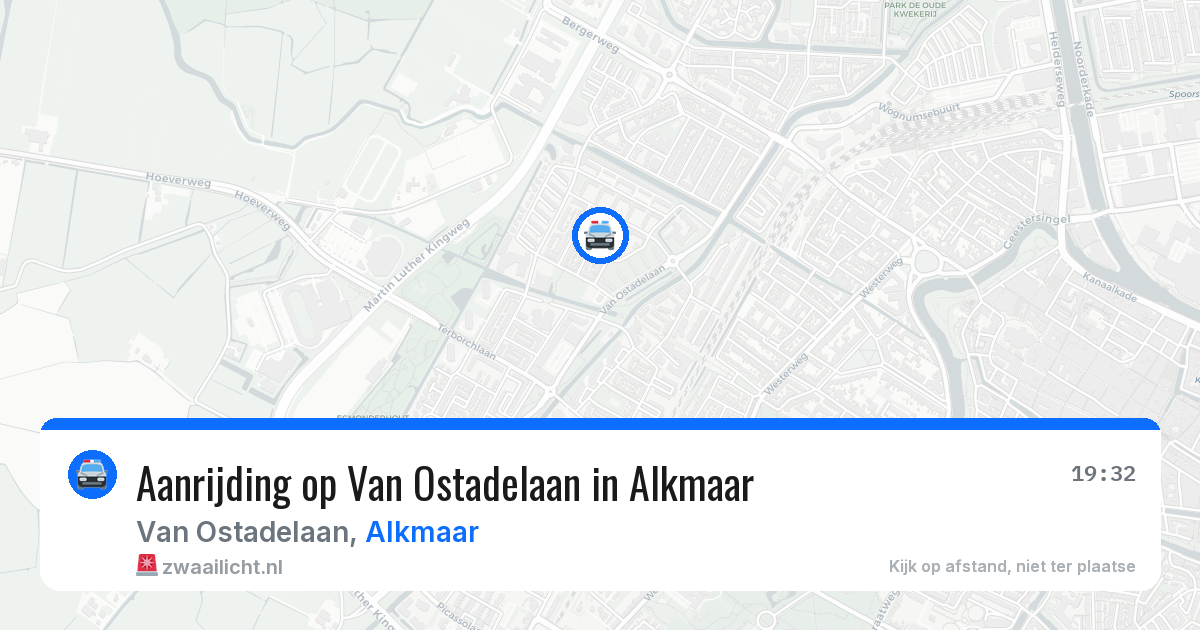 Aanrijding op Van Ostadelaan in Alkmaar — 25 jun 2026