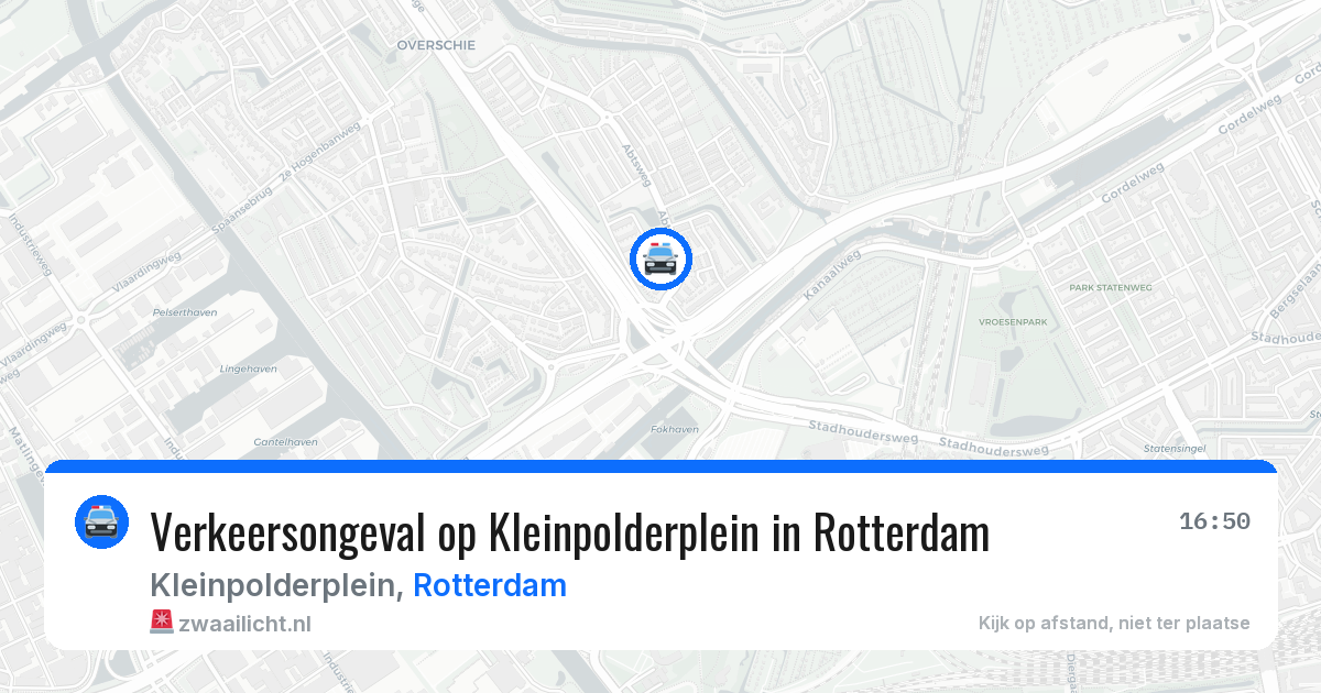 Verkeersongeval op Kleinpolderplein in Rotterdam — 7 apr 2026