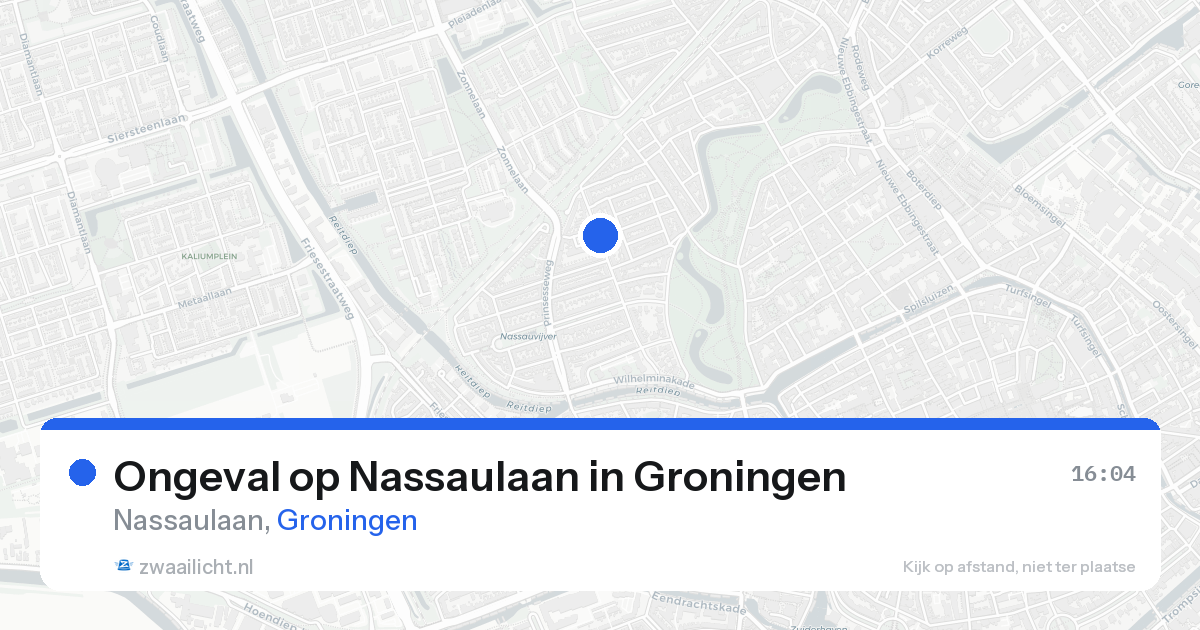 Ongeval op Nassaulaan in Groningen — 14 aug 2026