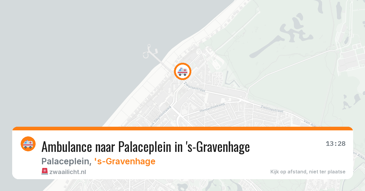Ambulance naar Palaceplein in 's-Gravenhage — 7 aug 2026
