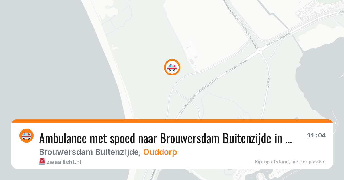 Ambulance met spoed naar Brouwersdam Buitenzijde in Ouddorp — 25 jun 2026