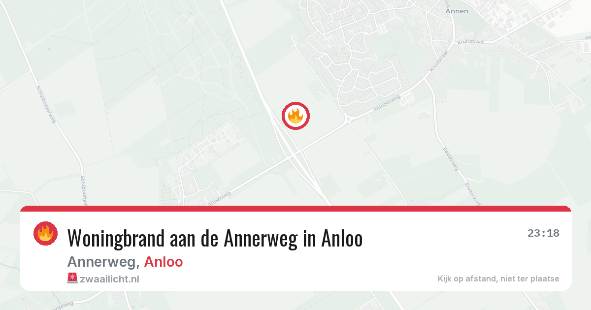 Woningbrand aan de Annerweg in Anloo — 14 apr 2026