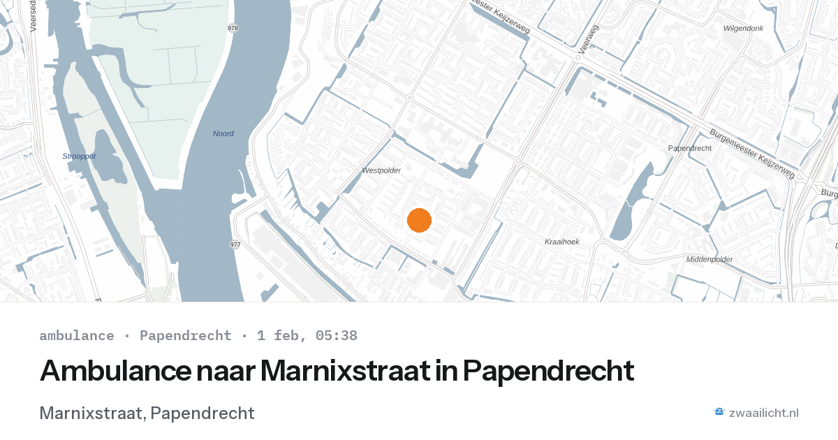 Ambulance naar Marnixstraat in Papendrecht — 1 feb 2026