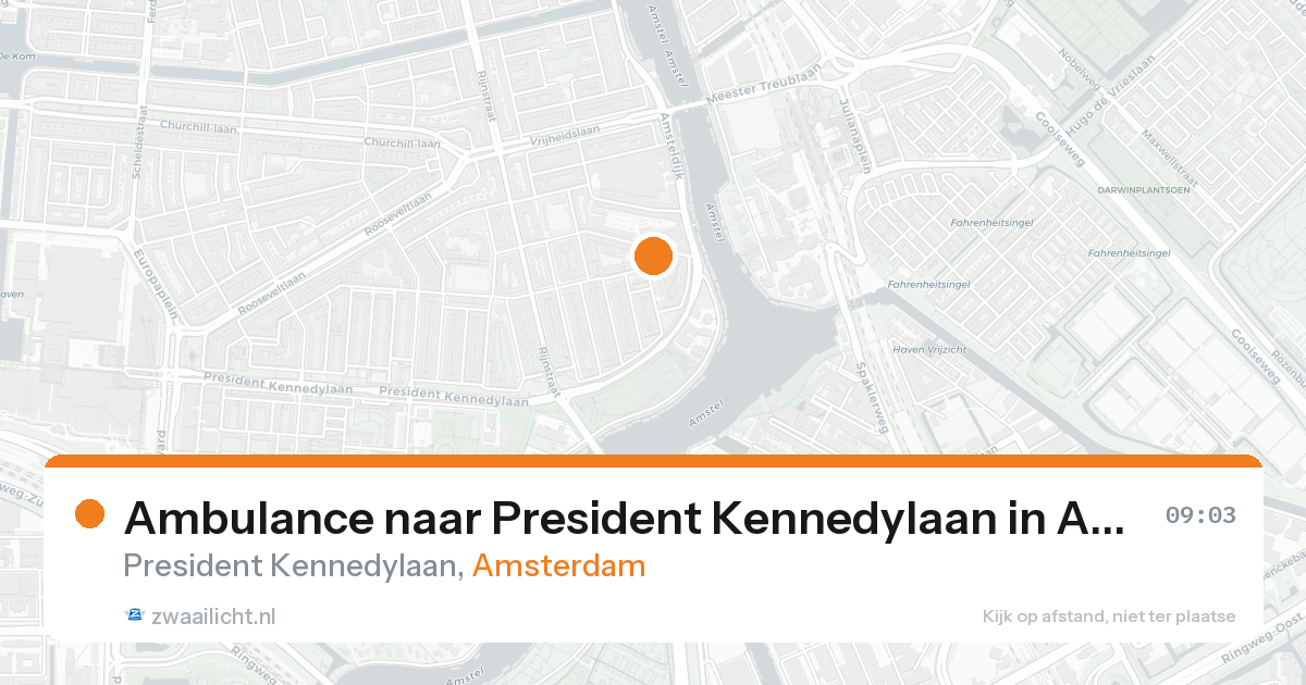 Ambulance naar President Kennedylaan in Amsterdam — 23 jul 2026
