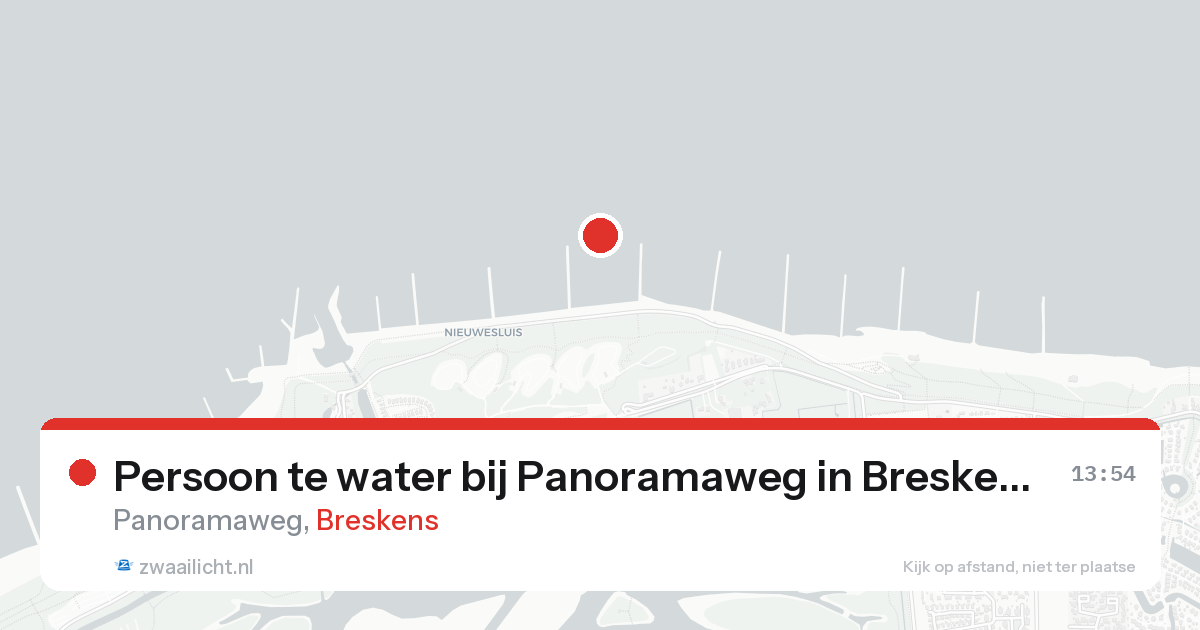Persoon te water bij Panoramaweg in Breskens — 25 aug 2026
