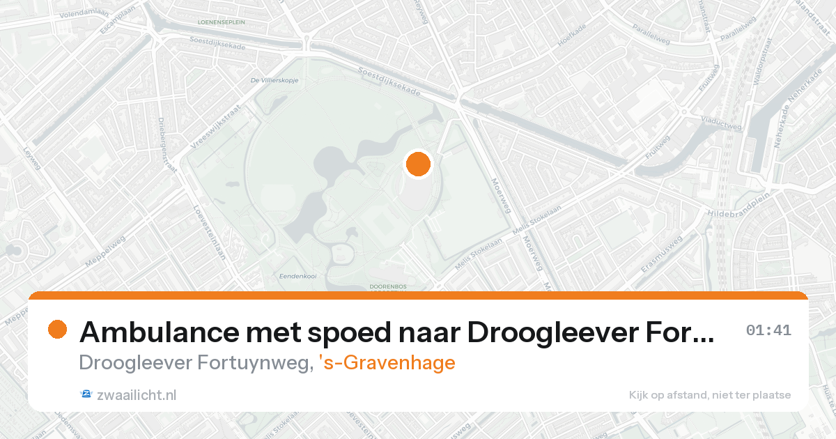 Ambulance met spoed naar Droogleever Fortuynweg in 's-Gravenhage — 23 aug 2026