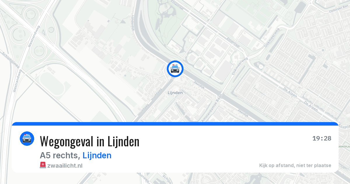 Wegongeval in Lijnden — 18 apr 2026