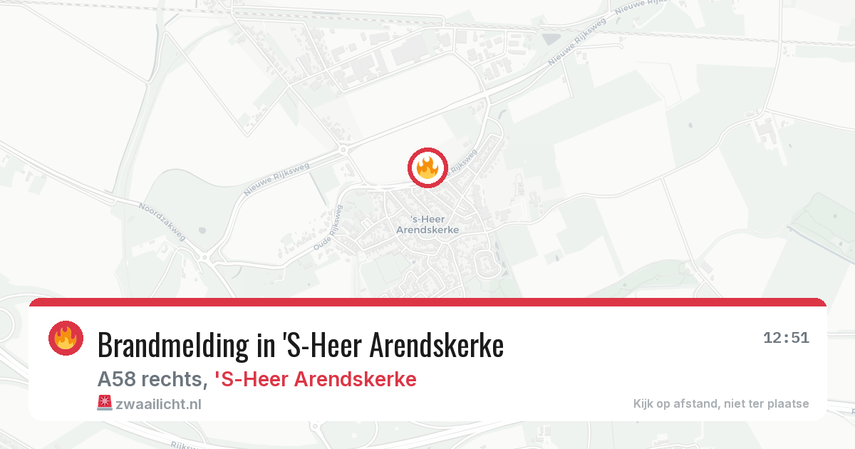Brandmelding in 'S-Heer Arendskerke — 1 aug 2026