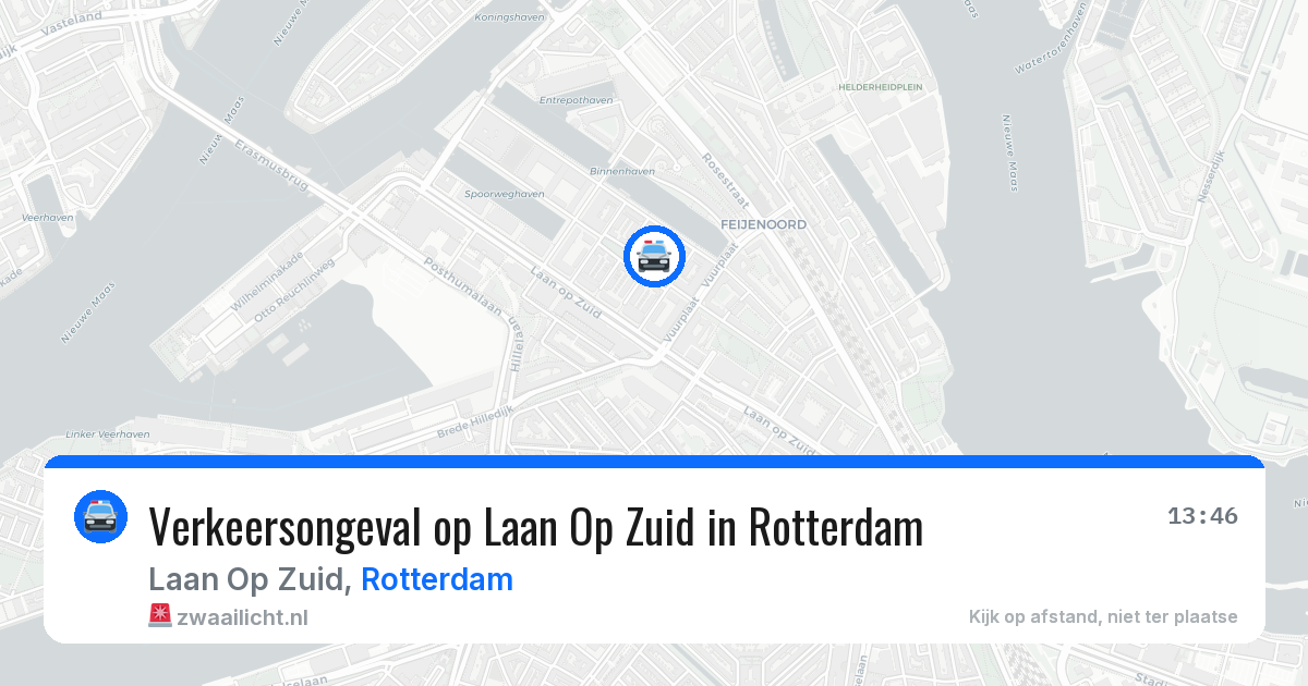 Verkeersongeval op Laan Op Zuid in Rotterdam — 11 aug 2026
