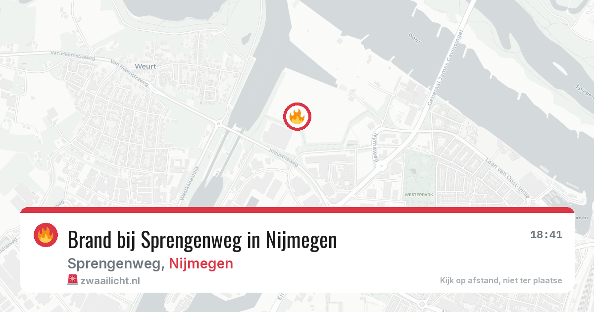 Brand bij Sprengenweg in Nijmegen — 13 jul 2026