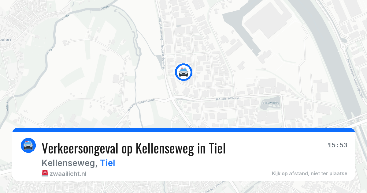 Verkeersongeval op Kellenseweg in Tiel — 25 feb 2026