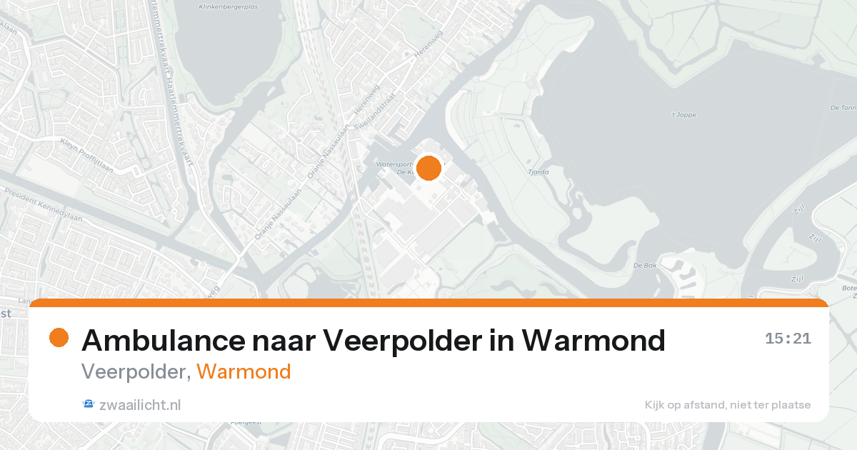 Ambulance naar Veerpolder in Warmond — 16 aug 2026