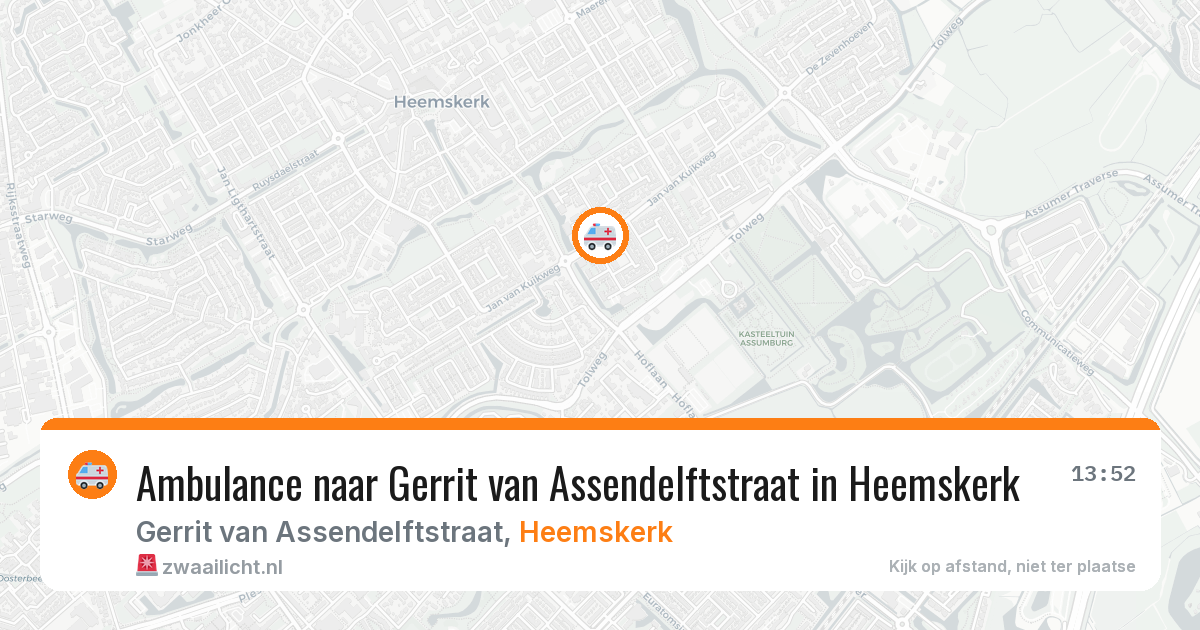 Ambulance naar Gerrit van Assendelftstraat in Heemskerk — 12 jun 2026