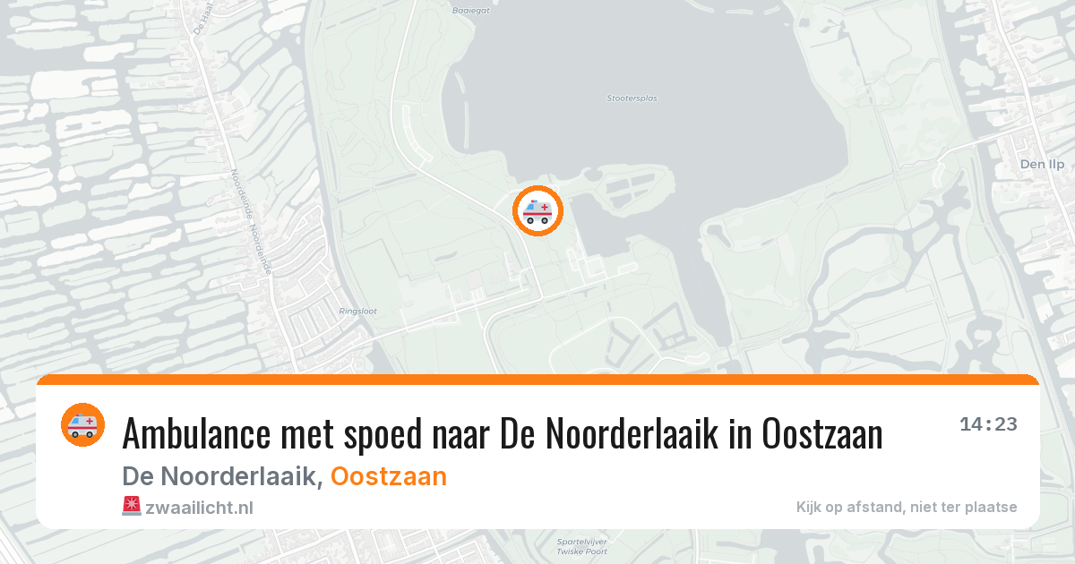 Ambulance met spoed naar De Noorderlaaik in Oostzaan — 18 jan 2026